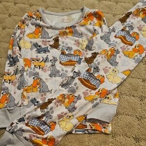 Disney Kids Pajama Set - Gray with Orange and Brown Characters Bamboo